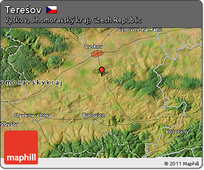 Satellite 3D Map of Terešov