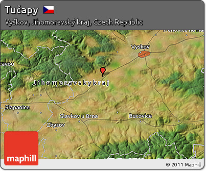 Satellite 3D Map of Tučapy