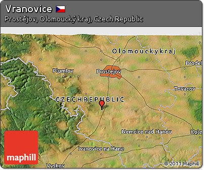 Satellite 3D Map of Vranovice