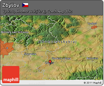 Satellite 3D Map of Zbýšov