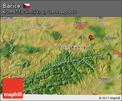 Satellite 3D Map of Bařice