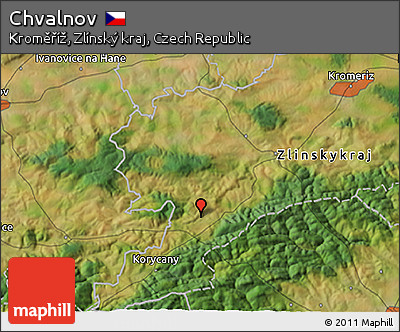 Satellite 3D Map of Chvalnov