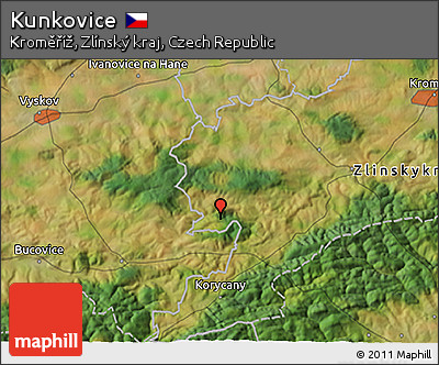 Satellite 3D Map of Kunkovice