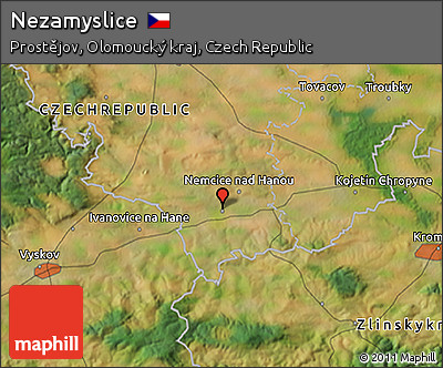 Satellite 3D Map of Nezamyslice