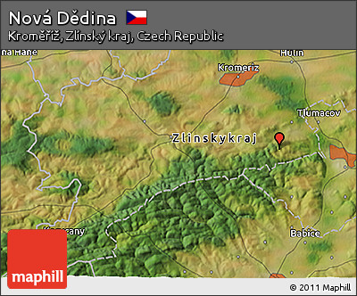 Satellite 3D Map of Nová Dědina