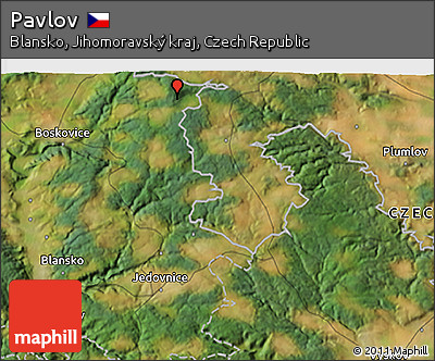 Satellite 3D Map of Pavlov