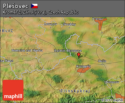 Satellite 3D Map of Plešovec