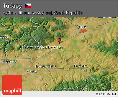 Satellite 3D Map of Tučapy