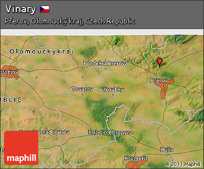 Satellite 3D Map of Vinary