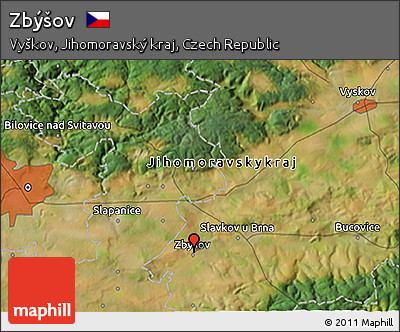 Satellite 3D Map of Zbýšov