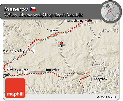 Shaded Relief 3D Map of Manerov