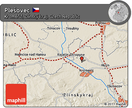 Shaded Relief 3D Map of Plešovec