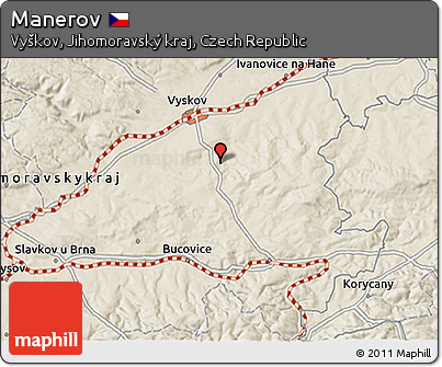 Shaded Relief 3D Map of Manerov