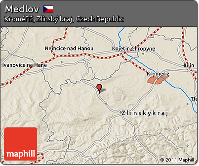 Shaded Relief 3D Map of Medlov