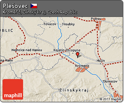 Shaded Relief 3D Map of Plešovec