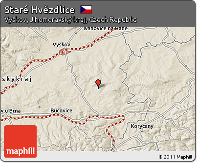 Shaded Relief 3D Map of Staré Hvězdlice