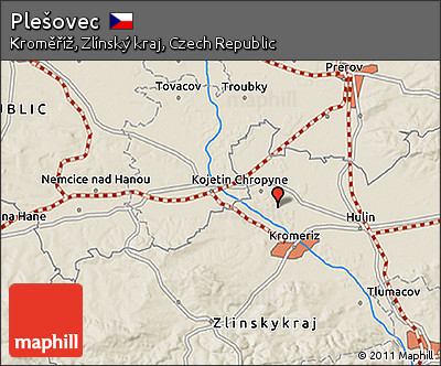 Shaded Relief 3D Map of Plešovec