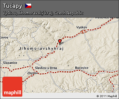 Shaded Relief 3D Map of Tučapy