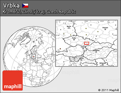 Blank Location Map of Vrbka
