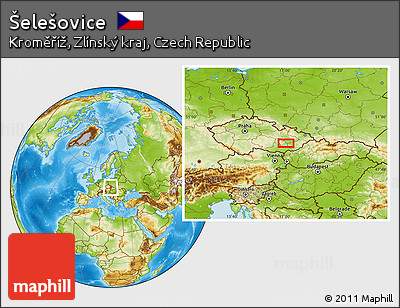 Physical Location Map of Šelešovice
