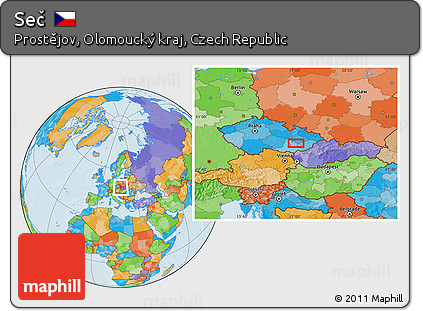 Political Location Map of Seč