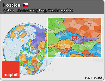 Political Location Map of Hoštice