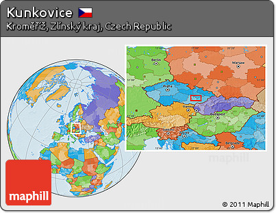 Political Location Map of Kunkovice