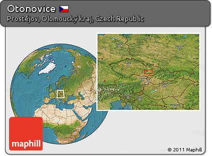 Satellite Location Map of Otonovice