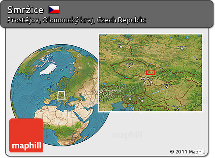 Satellite Location Map of Smržice