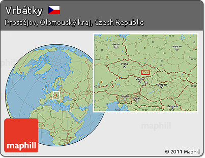 Savanna Style Location Map of Vrbátky