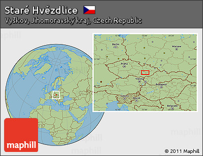 Savanna Style Location Map of Staré Hvězdlice