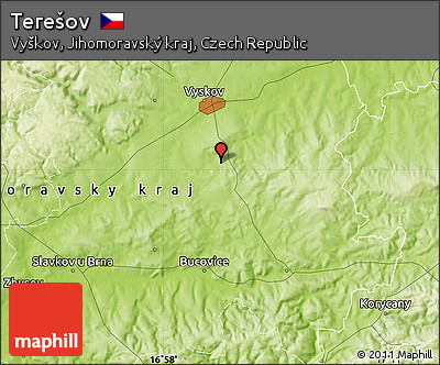 Physical Map of Terešov