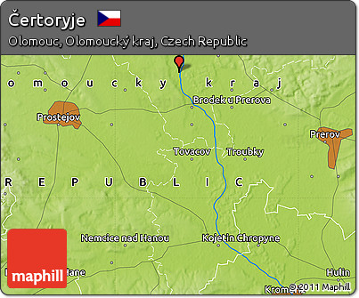 Physical Map of Čertoryje