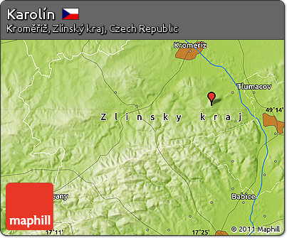 Physical Map of Karolín