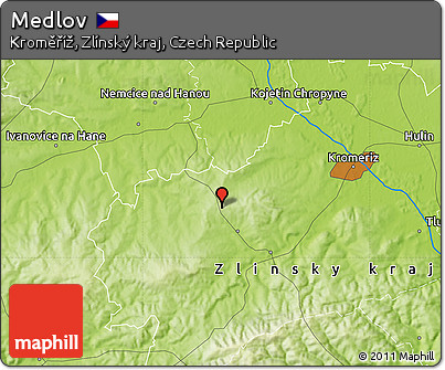 Physical Map of Medlov