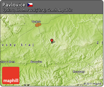 Physical Map of Pavlovice