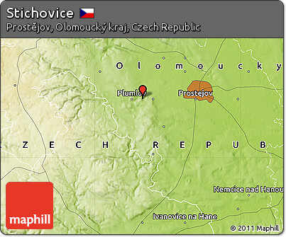 Physical Map of Stichovice