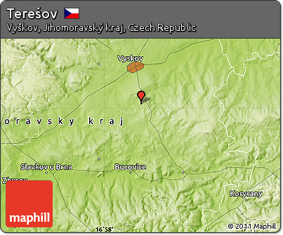 Physical Map of Terešov