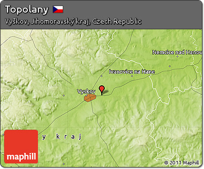 Physical Map of Topolany