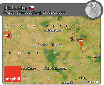 Satellite Map of Dluhonice