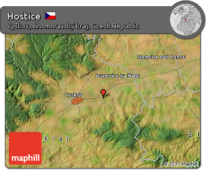 Satellite Map of Hoštice