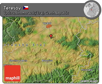Satellite Map of Terešov