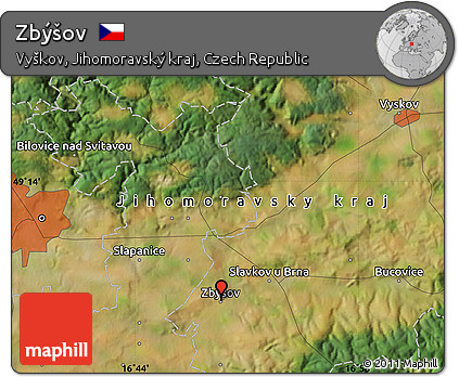 Satellite Map of Zbýšov
