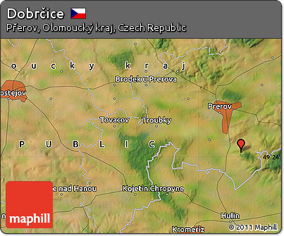 Satellite Map of Dobrčice