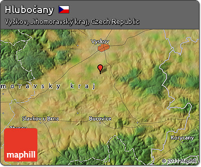 Satellite Map of Hlubočany