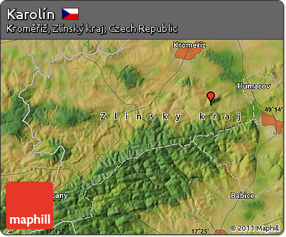 Satellite Map of Karolín