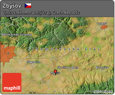 Satellite Map of Zbýšov