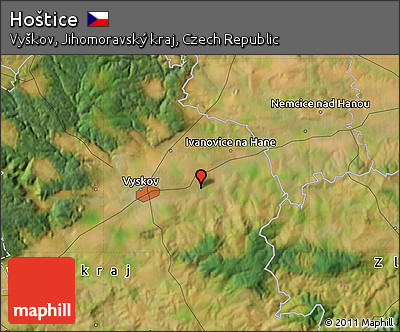 Satellite Map of Hoštice