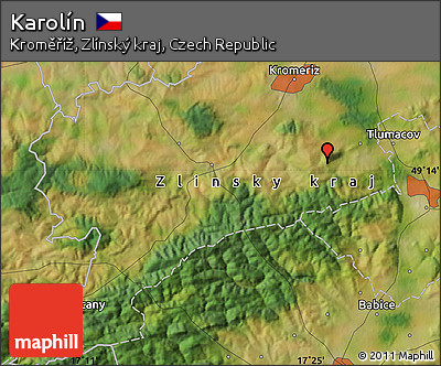Satellite Map of Karolín