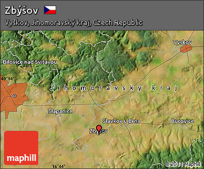 Satellite Map of Zbýšov